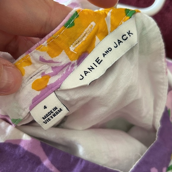Janie & Jack Purple Floral Dress Size 4 - Picture 5 of 5